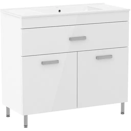 Тумба з умивальником RJ Velum y 90 см RJ82900 Білий - фото 1