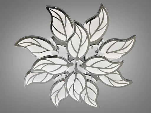 LED люстра с пультом, димером и цветной подсветкой, 180W, хром - фото 3