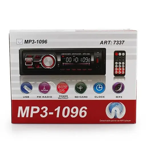 Автомагнитола MP3 1096 BT 1 DIN с LED экраном - фото 7