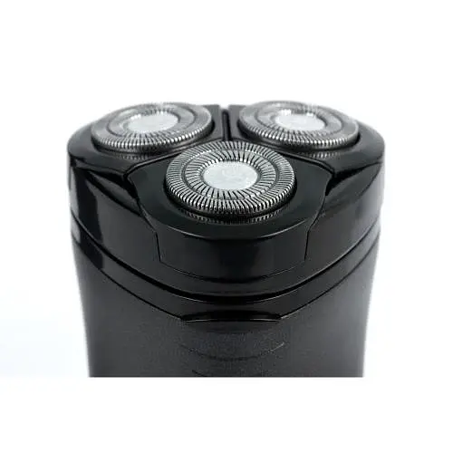 Електробритва Новий Харків НХ-8507 Лидер-Q Black, 6W, роторна, сухе гоління, 3 головки для гоління, подвійні леза, плаваюча конструкція ножів, повторение контуров лица, живлення акумуляторний Li-ion, тример для скронь - фото 4