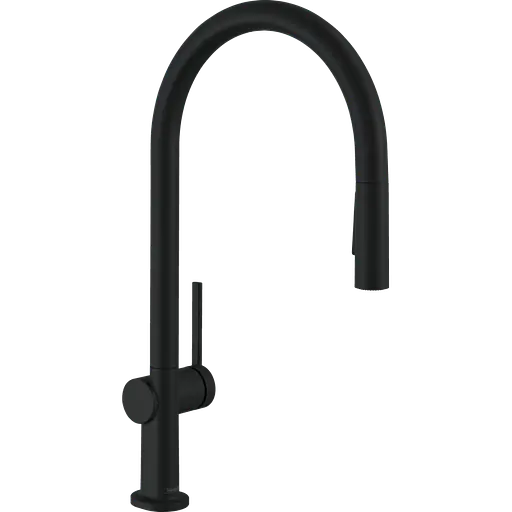 Смеситель для кухни Hansgrohe Talis 210 2jet с вытяжным изливом Sbox черный матовый 72801670 Черный матовый - фото 1