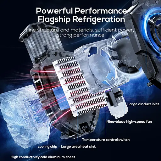 Кулер активне охолодження для телефону / планшета Memo DLA7 шириною до 89 мм Black (18519) - фото 4