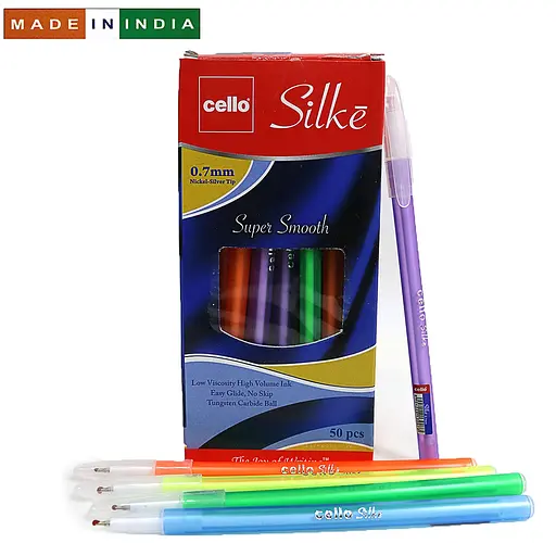 Ручка Cello Original Silke, синяя, 0.7 мм, 50 шт.