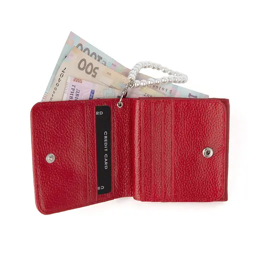 Гаманець жіночий маленький шкіряний Fuerdanni 1831-166 червоний - фото 2