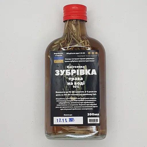 Водная настойка на траве зубровка 200 мл - фото 1