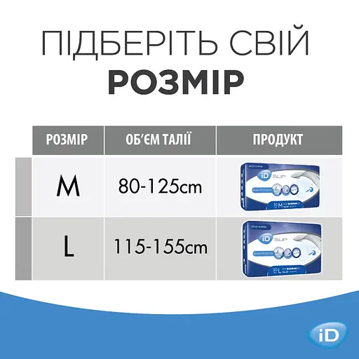 Підгузки для дорослих iD SLIP Plus Large 60 шт. (2 уп. х 30 шт.) - фото 6