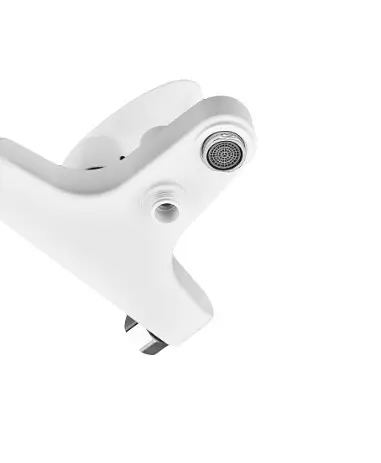 Смеситель для ванны Plamix CEZAR-009 EURO SET White, со шлангом, лейкой и кронштейном (PM0692) - фото 4