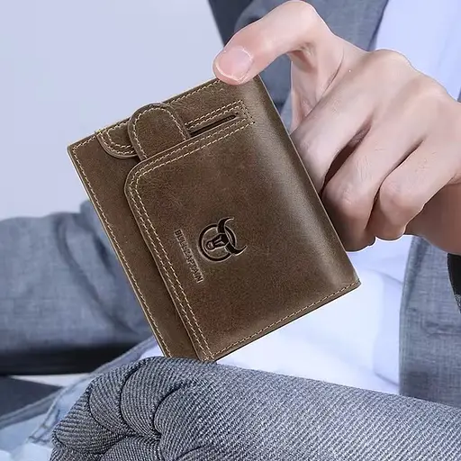 Мужской кожаный кошелек BULL 12х9.5х2.5 см acs0029254 - фото 3