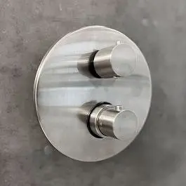 Термостат для душу на 3 споживача Paffoni Light steel LIQ019ST, Нержавіюча сталь - фото 2