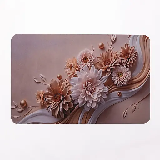 Антиковзний 3D килимок для ванної кімнати з м'якого діатоміту 38×58(см) вологопоглинаючий килимок для будинку ванни Yiwu HP-42-65