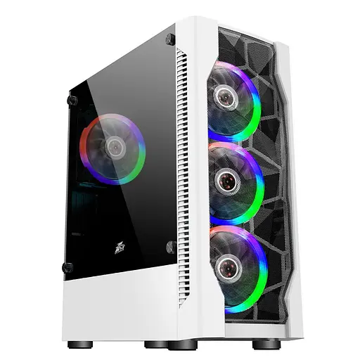 Корпус 1stPlayer D4-WH-4F1-W White без БП - фото 1