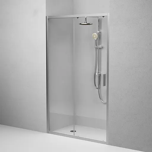 Душевые двери AM.PM Gem 120x195 см стекло прозрачное хром матовый W90UG-120-1S-195MT, прозрачный, хром матовый - фото 6