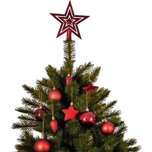 Набір ялинкових прикрас Mica Decorations вишневі 8/7/6 см 40 шт. (1182009) - фото 2