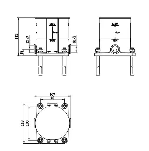 Смеситель для ванны Kohlman Experience Brushed Gold напольный QF1165E-GDB Золотой - фото 2