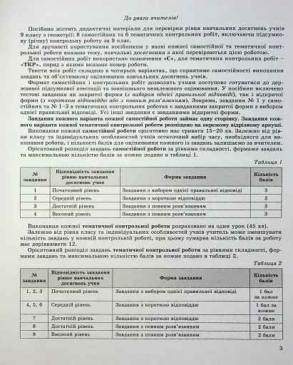 Геометрія 9 клас. Зошит для самостійних та тематичних контрольних робіт - фото 2