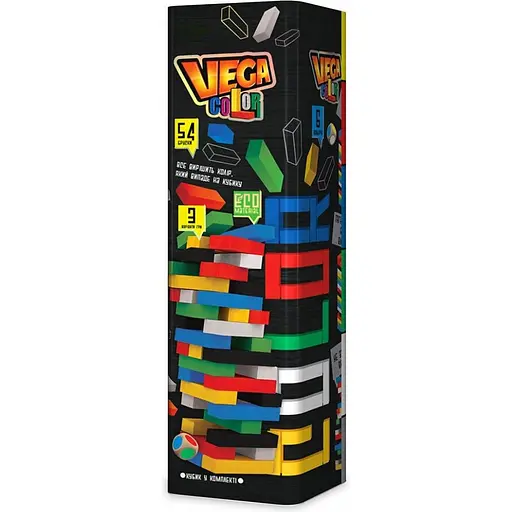 Настільна розвиваюча гра Danko Toys Дженга Vega Color GVC-01U - фото 1