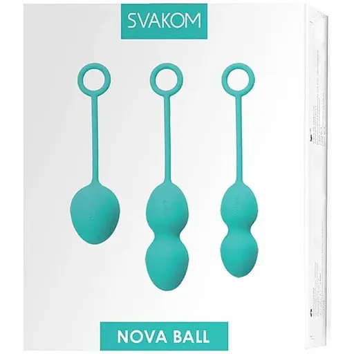 Набір вагінальних кульок Svakom Nova Green зі зміщеним центром ваги - фото 6