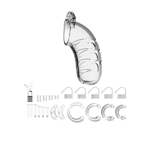 Пояс верности для мужчин ManCage 04 Chastity Cage 12 см прозрачный - фото 4