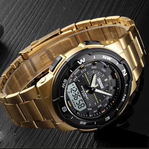 Наручний годинник чоловічий 1370GD Gold Skmei acs0030787 - фото 4