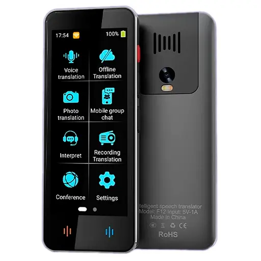 Голосовой электронный переводчик AI F12 138 языков онлайн и 18 языков оффлайн +  фото перевод