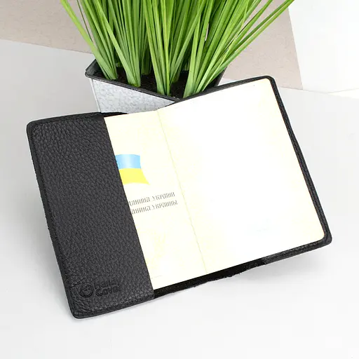 Обложка на паспорт, загранпаспорт кожаная Handycover 0054 черный флотар - фото 2