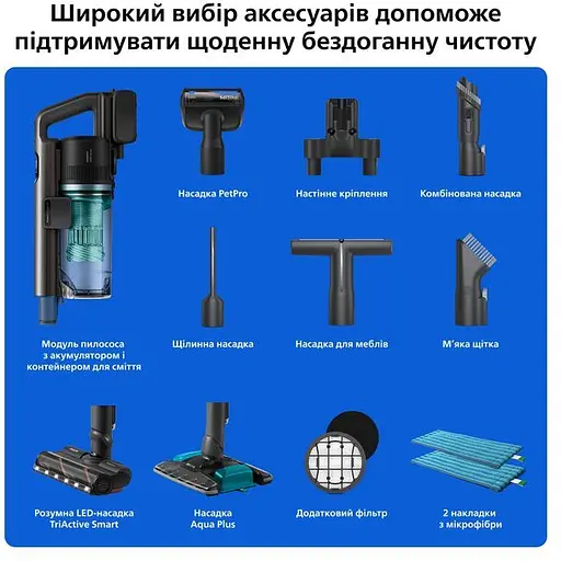 Пылесос аккумуляторный Philips XC8157/01 - фото 6