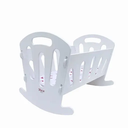 Кроватка для кукол 8001Б белая "МАСЯ" в коробке - фото 1