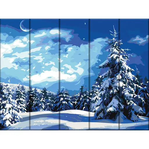 Картина за номерами на дереві Зима ArtStory 30х40 см кольорова 000221590
