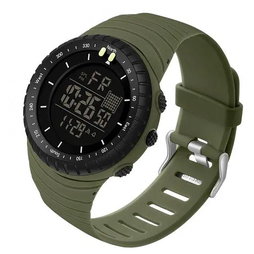 Водостійкий тактичний кварцовий годинник Sanda Bike Green - фото 2