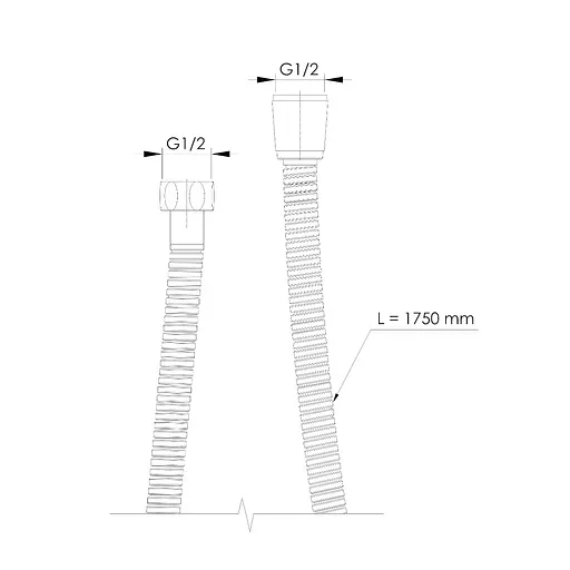 Шланг для душа Imprese Brenta SS 1750 мм anti-twist графитовый хром ZMK0923080361, Графитовый хром - фото 2