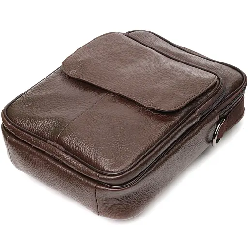 Шкіряна чоловіча сумка Vintage 19х25х6,5 см sum0023577 - фото 3