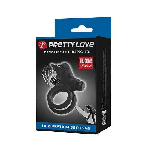 Эрекционное кольцо Pretty Love Passionate Ring IX 8.6 см черный - фото 8