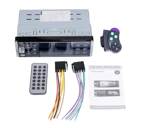 Автомобільна магнітола 1din Lesko 4168 AI mp3 мультимедійна з екраном Чорна - фото 4