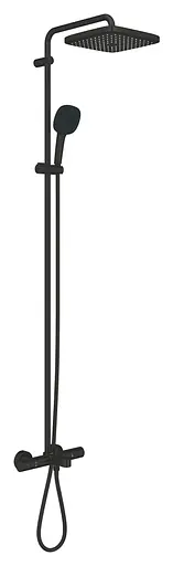 Душова система настінного монтажу з термостатом для ванни Grohe Tempesta System 250 Cube 266912431, Чорний матовий - фото 2