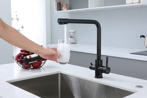 Смеситель для кухни с подключением к фильтру черный "Frosh" Nett FB-33 Черный - фото 4