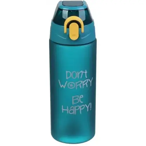 Пляшка для води LaPrida зелена 600 мл Soft Touch замок на кришці з трубочкою (67-2786)