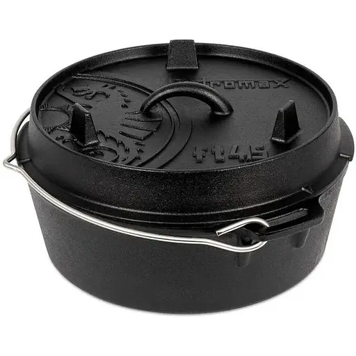 Котелок-жаровня чугунная Petromax Dutch Oven ft4.5 плоское дно 3.5 л (1017-ft4.5-t)
