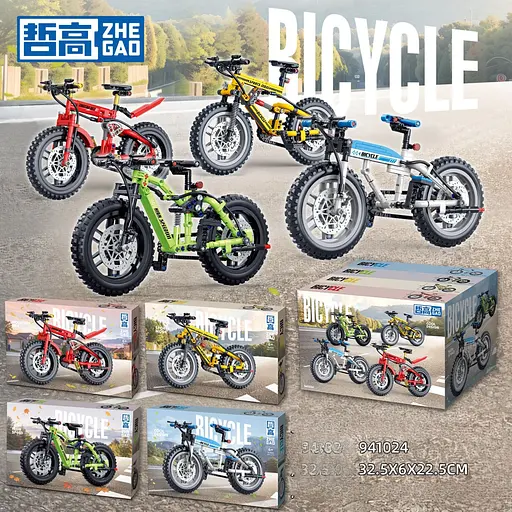 Конструктор велосипед  ZHEGAO COOl  DESIGN BIKE спортивний швидкісний  228 деталей - фото 7