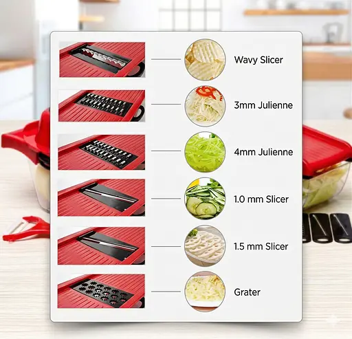 Овощерезка - Mandoline Slicer 6 in 1 - фото 3