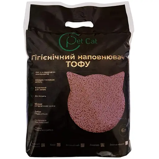 Гігієнічний наповнювач Тофу Pet Cat з ароматом Лаванда 6 л