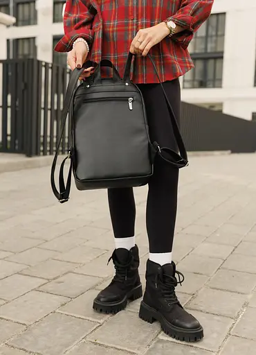 Женский рюкзак Sambag Brix Classic черный 35 х 25 х 12 см (14511001) - фото 6