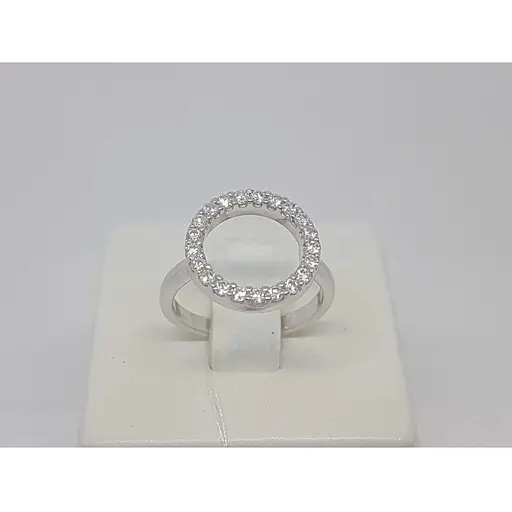 Срібне кільце Лазурит з фіанітами. 19244Р 17,5 - фото 2