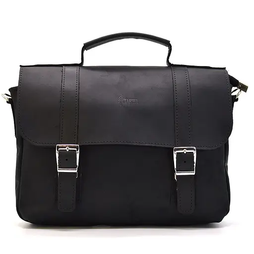 Чоловіча шкіряна сумка TARWA 32х25х7 см sum0025451 - фото 5