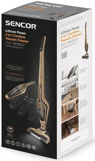 Пилосос Sencor SVC 8618GD 2 в 1 вертикальний + ручний - фото 6