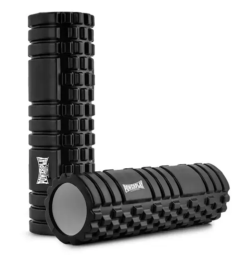 Масажний ролик (роллер) PowerPlay 4404 Massage Roller Чорний 45x14 см (PP_4404_Black) - фото 2