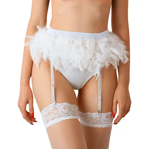 Пояс для панчох Art of Sex - Sweet Angel, розмір XS-2XL, колір білий