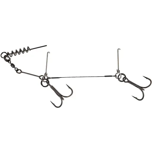 Оснастка Savage Gear 1x7 TI Corkscrew Stinger 2x#1/0 23kg (1 шт/уп.) - фото 1