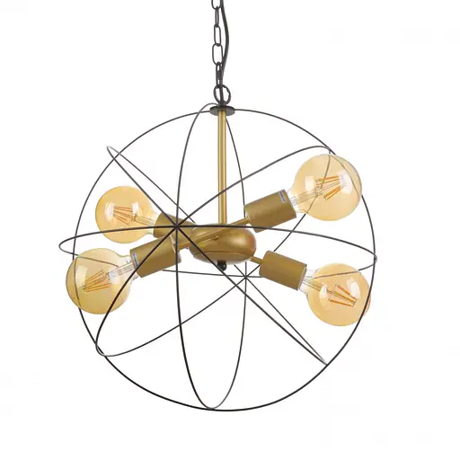 Люстра Brille лофт підвісна в спальню Е27 60W G (BL-785S/4) - фото 5