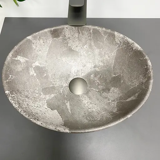Умивальник VBI Parma dark grey stone matt накладний VBI-011019, Сірий - фото 3