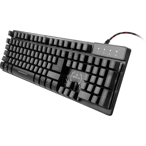 Клавіатура Real-El Comfort 7090 Backlit Black EL123100031 (128767) - фото 5
